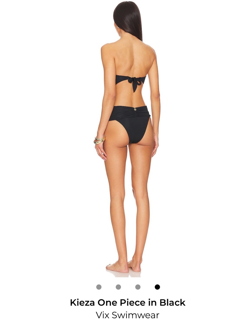 Vix Swimwear Kieza Twist Cutout One-Piece Swimsuit in Black - Picture 3 of 8